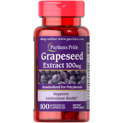 Grapeseed Extract 100 mg 100 Capsules