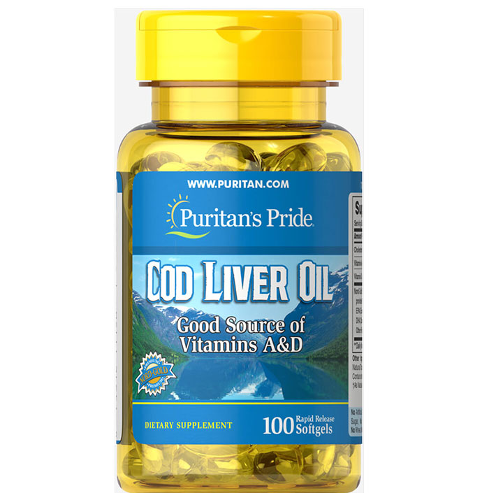 Puritan Pride   - Cod Liver Oil 415 Mg 100 Softgel