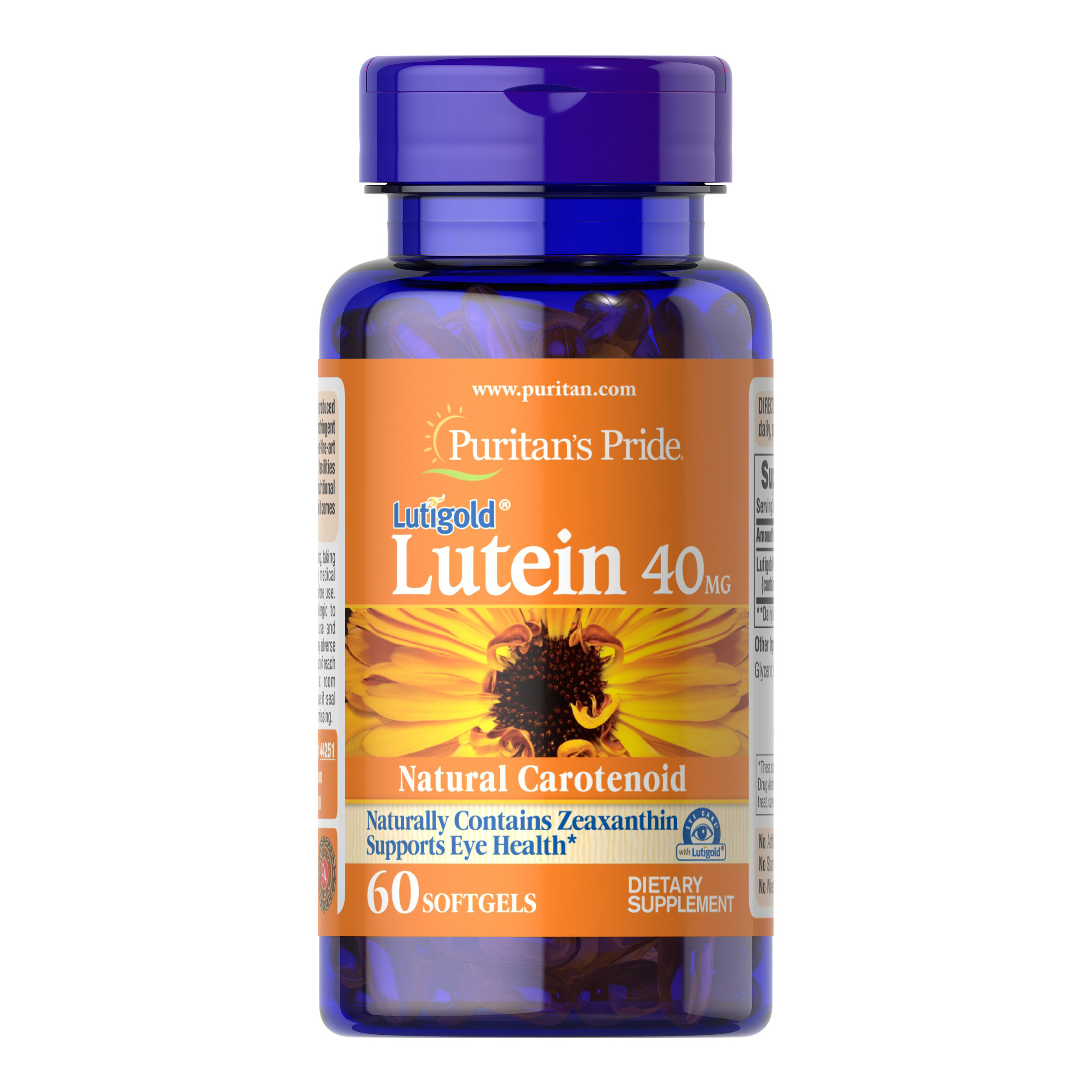 Puritan Pride   - Lutein with Zeaxanthin 40 Mg - 60 dan 120 Softgels
