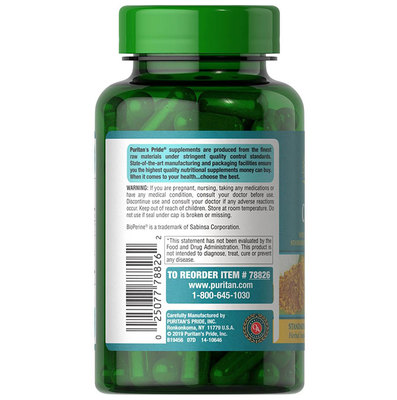 Turmeric Curcumin 100Mg with Bioperine