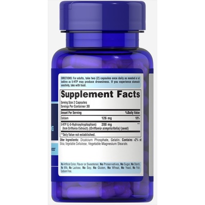 Puritan's Pride 5-HTP 100 mg (Griffonia Simplicifolia) 60 Capsule – 5315