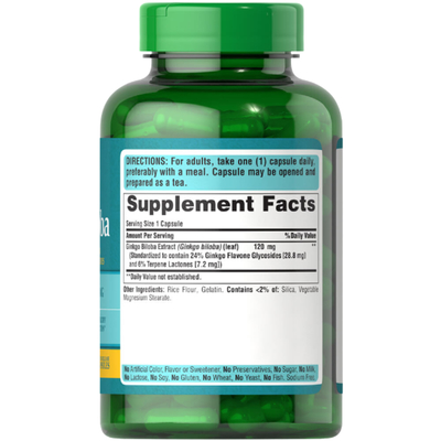 Ginkgo Biloba Standarized Extract 120 Mg - 200 Capsules