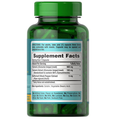 Turmeric Curcumin 100Mg with Bioperine