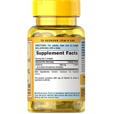 Vitamin E-268 Mg Mixed Tocopherols Natural 