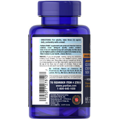 Double Glucosamine, Chondroitin & MSM 60 Caplets