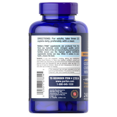 Double Glucosamine, Chondroitin & MSM 240 Caplets